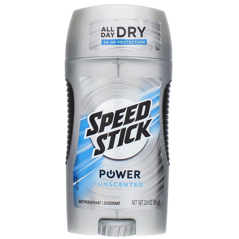 Speed Stick Power Anti-Perspirant Deodorant Unscented 3 oz (Pack of 9) - Image 1